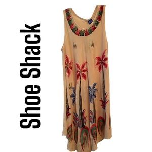 Shoe Shack Embroidered Beach Cover Dress NWT